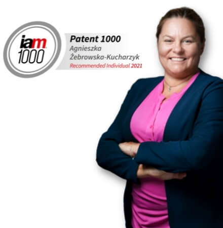 dr Agnieszka Żebrowska-Kucharzyk rekomendowana w rankingu IAM Patent 1000!