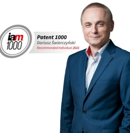 Dariusz Świerczyński PhD Eng with IAM Patent 1000 recomendation