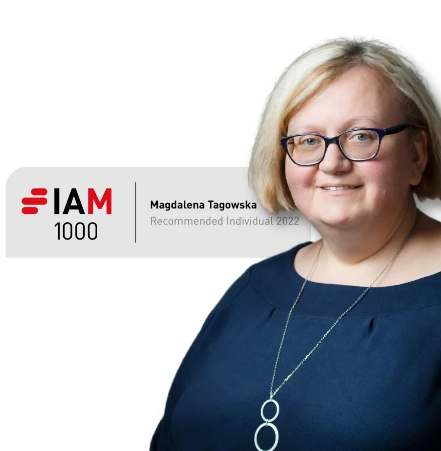 Dr Magdalena Tagowska wyróżniona w rankingu IAM Patent 1000!