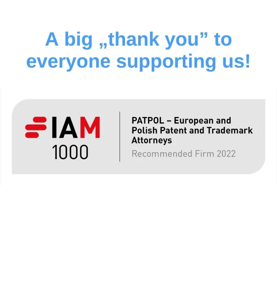 Patpol once again with the highest recommendation in the prestigious IAM Patent 1000 ranking!
