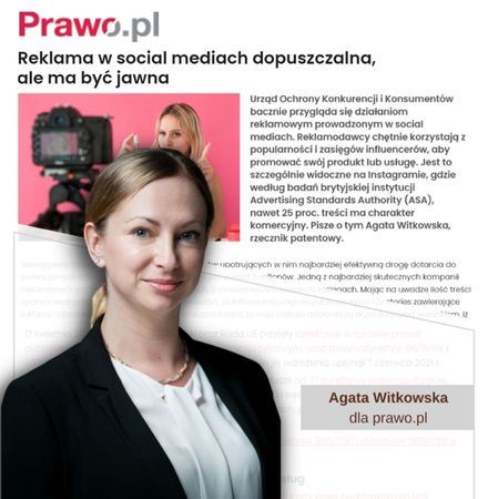 Reklama w social mediach dopuszczalna, ale ma być jawna – Artykuł Agaty Witkowskiej w Prawo.pl