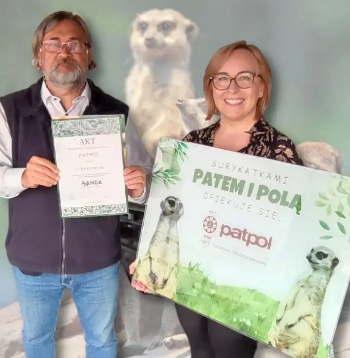 Patpol took the honorary adoption od suricates in the Warsaw Zoo!