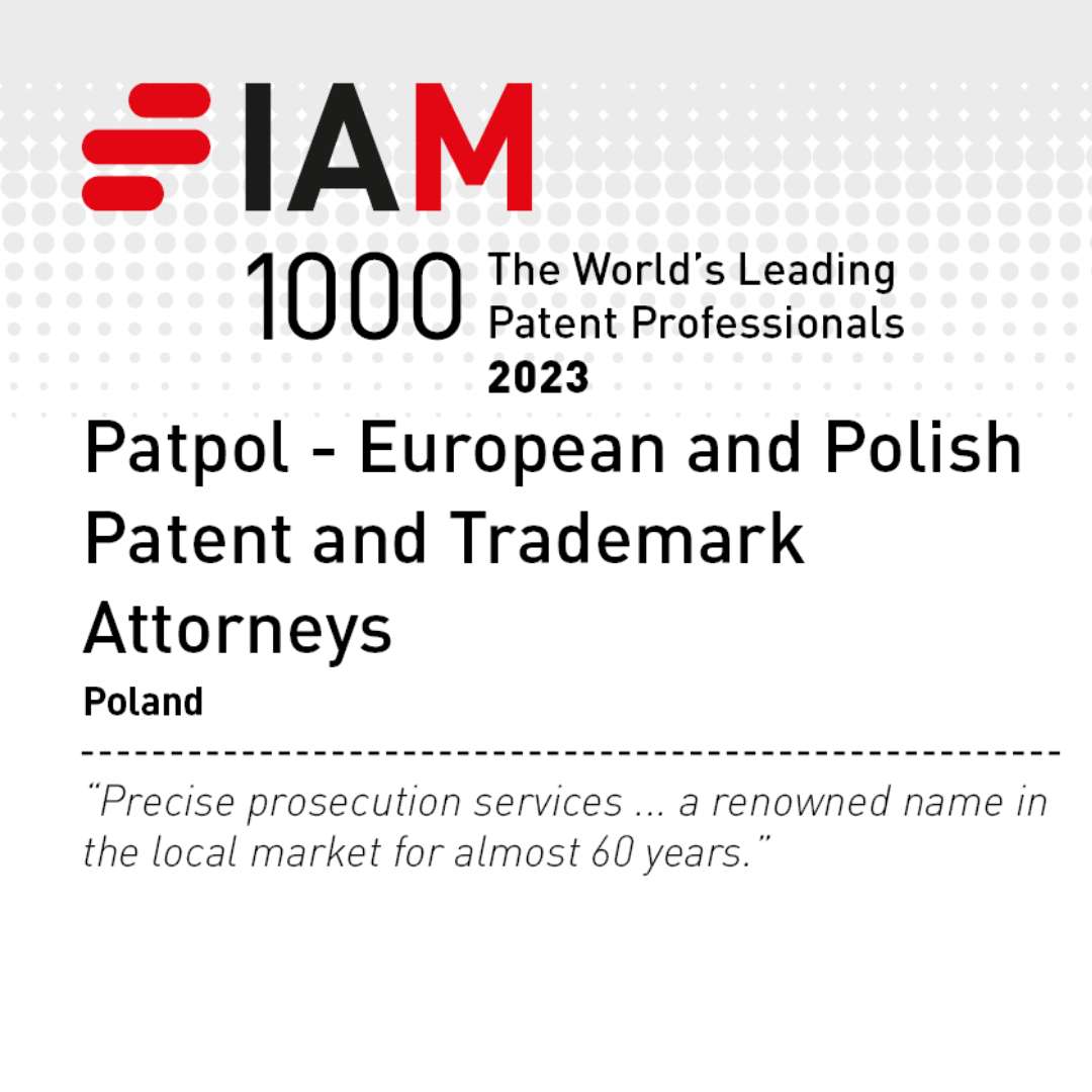 Wyjątkowa rekomendacja od IAM Patent 1000 w kategorii Prosecution!